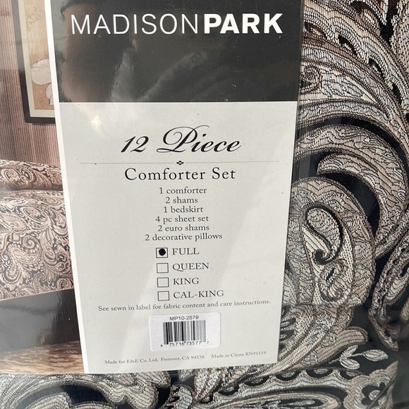 Madison Park Jacquard 12 piece Full comforter set - Picture 2 of 6